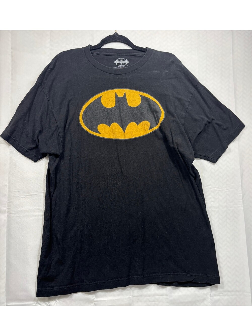 Batman Logo Black Cotton T-Shirt XL